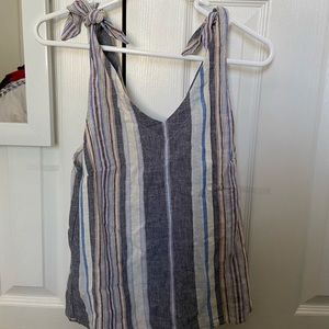 Striped tie-top: Size XS